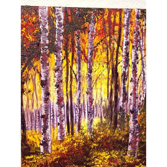 Original Oil Painting by Sedrie Ginell Seeing the Forest Through The Tress 14x18 - Picture 7 of 7